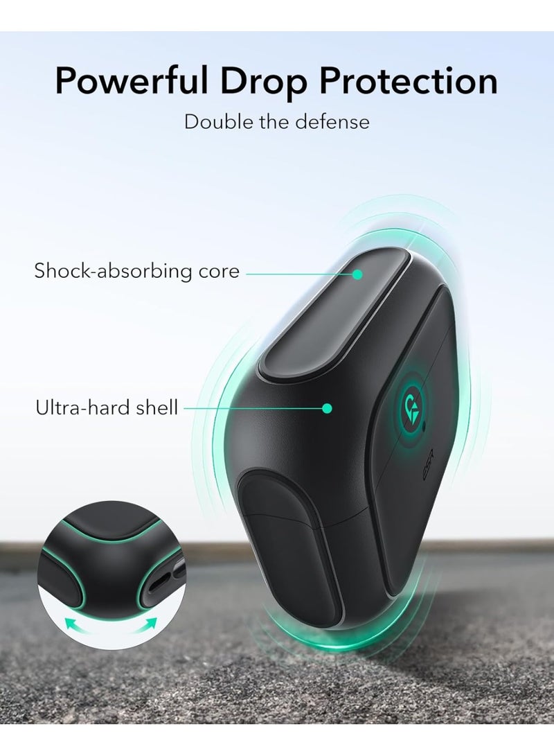 ESR ESR for Airpods Pro 2 Case (USB-C/Lightning Cable), Compatible with AirPods Pro Case (2023/2022/2019, 2nd/1st Gen), MagSafe Ready, Magnetic Lid Lock, Full Drop Protection Cover with Lanyard black  - Image 5