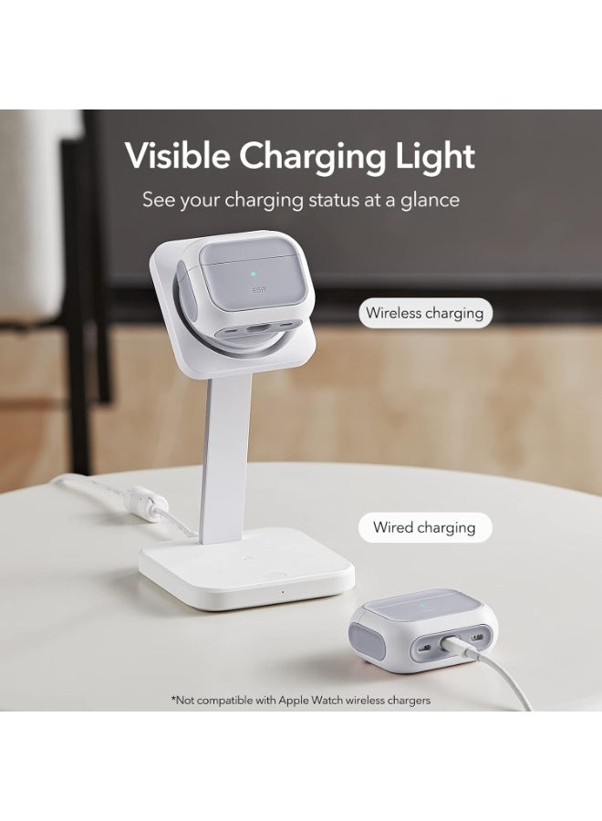 ESR For Airpods Pro 2 Case (USB-C/Lightning Cable), Compatible with AirPods Pro Case (2023/2022/2019, 2nd/1st Gen), MagSafe Ready, Magnetic Lid Lock, Full Drop Protection Cover with Lanyard white - Image 3