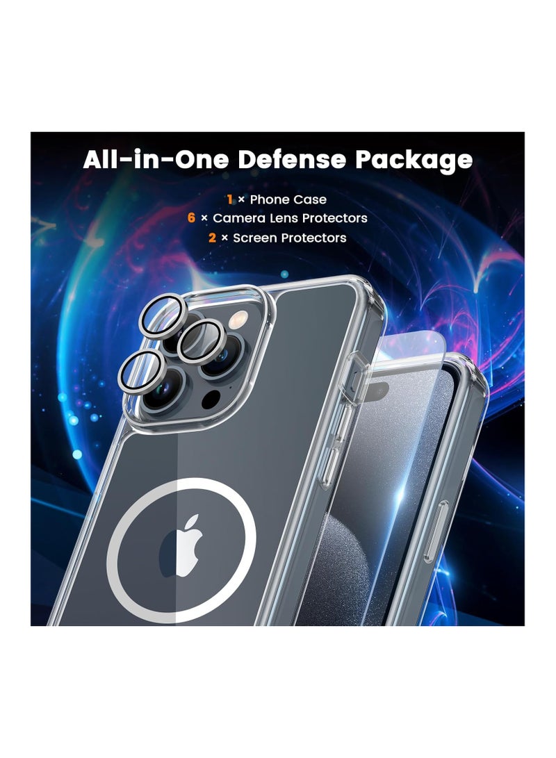 ESR Air Armor Clear Case (HaloLock) Set, Compatible With iPhone 15 Pro Max (Case, 2 Screen Protectors And Camera Lens Protector) – MagSafe Compatible – 360° Complete Protection - Clear - Image 5