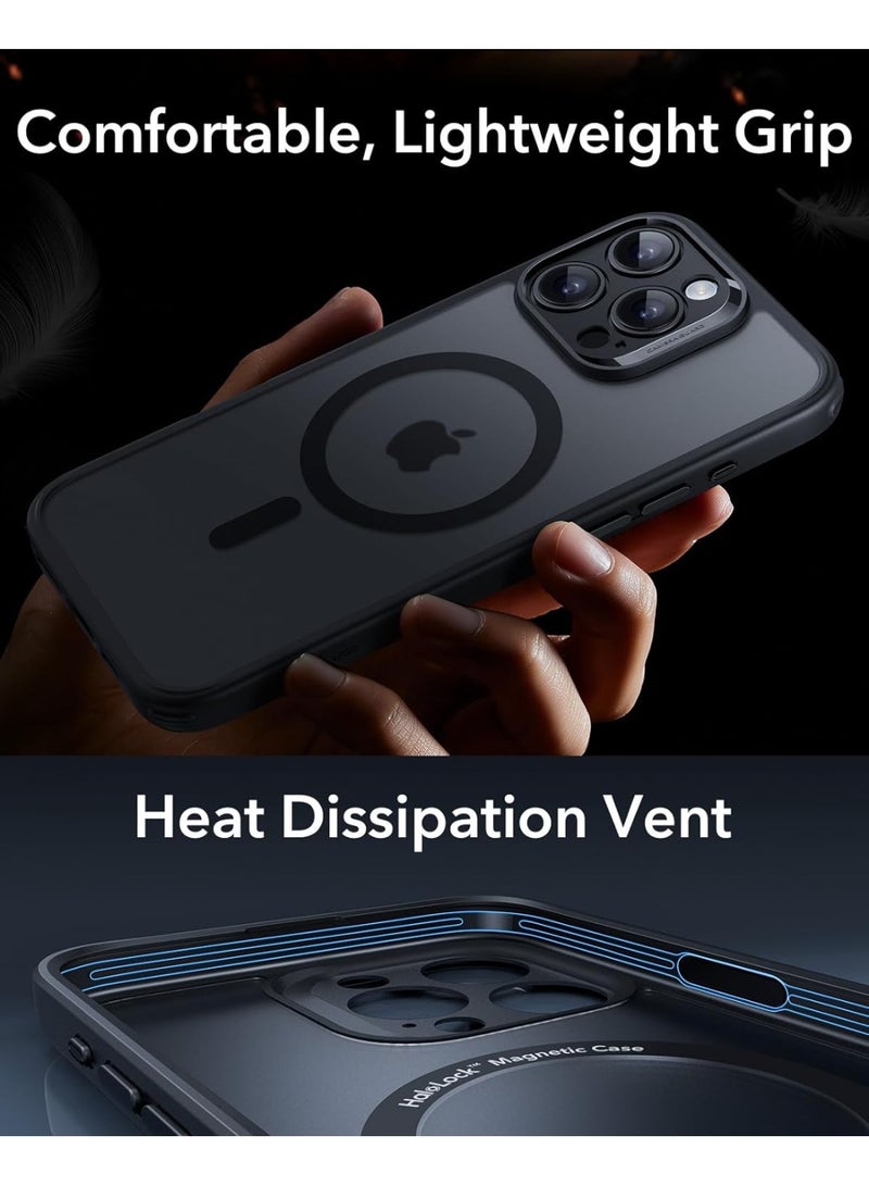 ESR Classic Pro Case (HaloLock) Set, Compatible With iPhone 16 Pro Max (Case, Screen Protector And 4 Swappable Buttons) – MagSafe Compatible – 360° Complete Protection - Frosted Black - Image 2