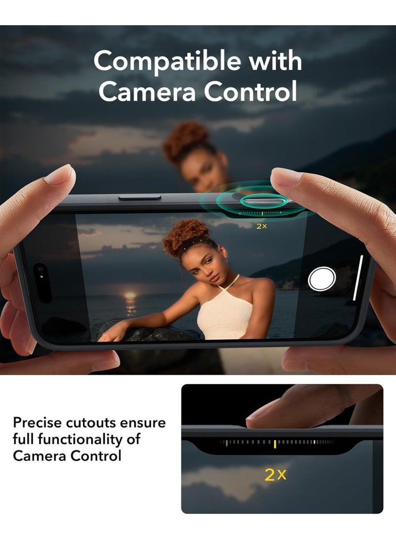 ESR Classic Pro Case (HaloLock) Set, Compatible With iPhone 16 Pro Max (Case, Screen Protector And 4 Swappable Buttons) – MagSafe Compatible – 360° Complete Protection - Frosted Black - Image 4