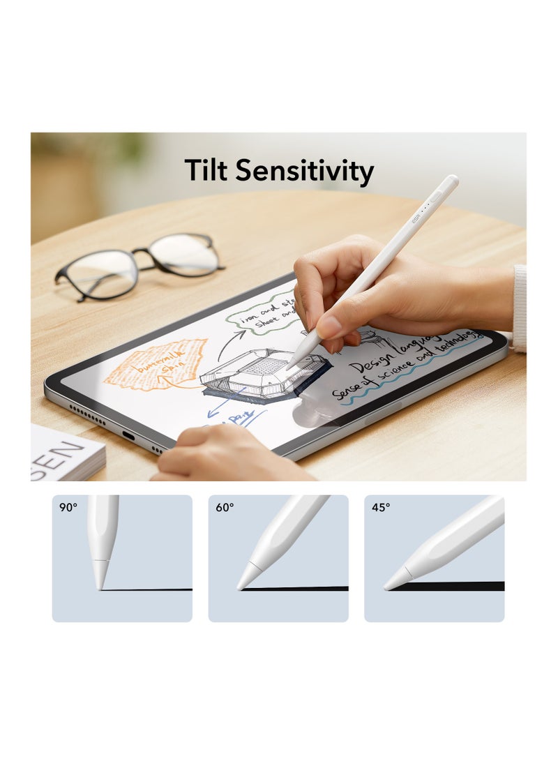 ESR for Apple Pen, iPad Pencil, Stylus Pen for iPad 10/9/8/7/6, iPad Pro 11/12.9, iPad Air 5/4/3, iPad Mini 6/5, Tilt Sensitivity and Palm Rejection, Magnetic Attachment, White White - Image 3