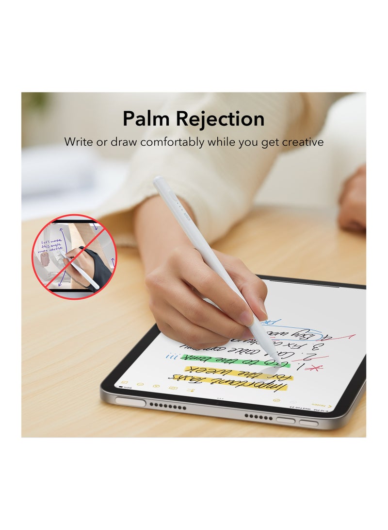 ESR for Apple Pen, iPad Pencil, Stylus Pen for iPad 10/9/8/7/6, iPad Pro 11/12.9, iPad Air 5/4/3, iPad Mini 6/5, Tilt Sensitivity and Palm Rejection, Magnetic Attachment, White White - Image 4