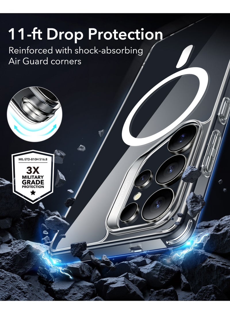 ESR Classic Hybrid Case (HaloLock), Compatible With Samsung Galaxy S25 Ultra – MagSafe Compatible – MilGrade Protection - Clear - Image 5