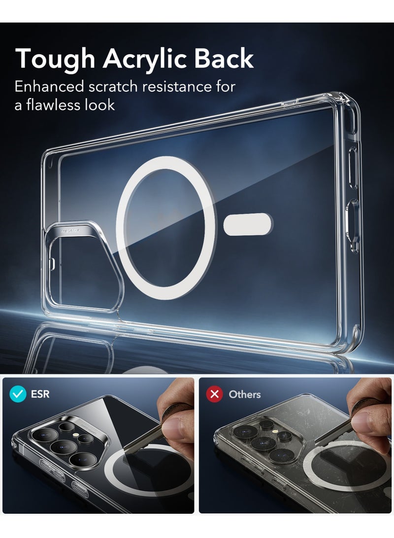 ESR Classic Hybrid Case (HaloLock), Compatible With Samsung Galaxy S25 Ultra – MagSafe Compatible – MilGrade Protection - Clear - Image 3