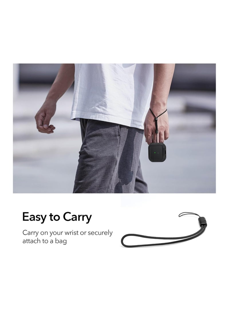ESR for AirPods 4 Case, Compatible with AirPods 4th Generation Case (2024) (USB-C), Compatible with MagSafe, Drop Protection Cover with Lanyard, Magnetic Lid Lock, Orbit Hybrid Series black