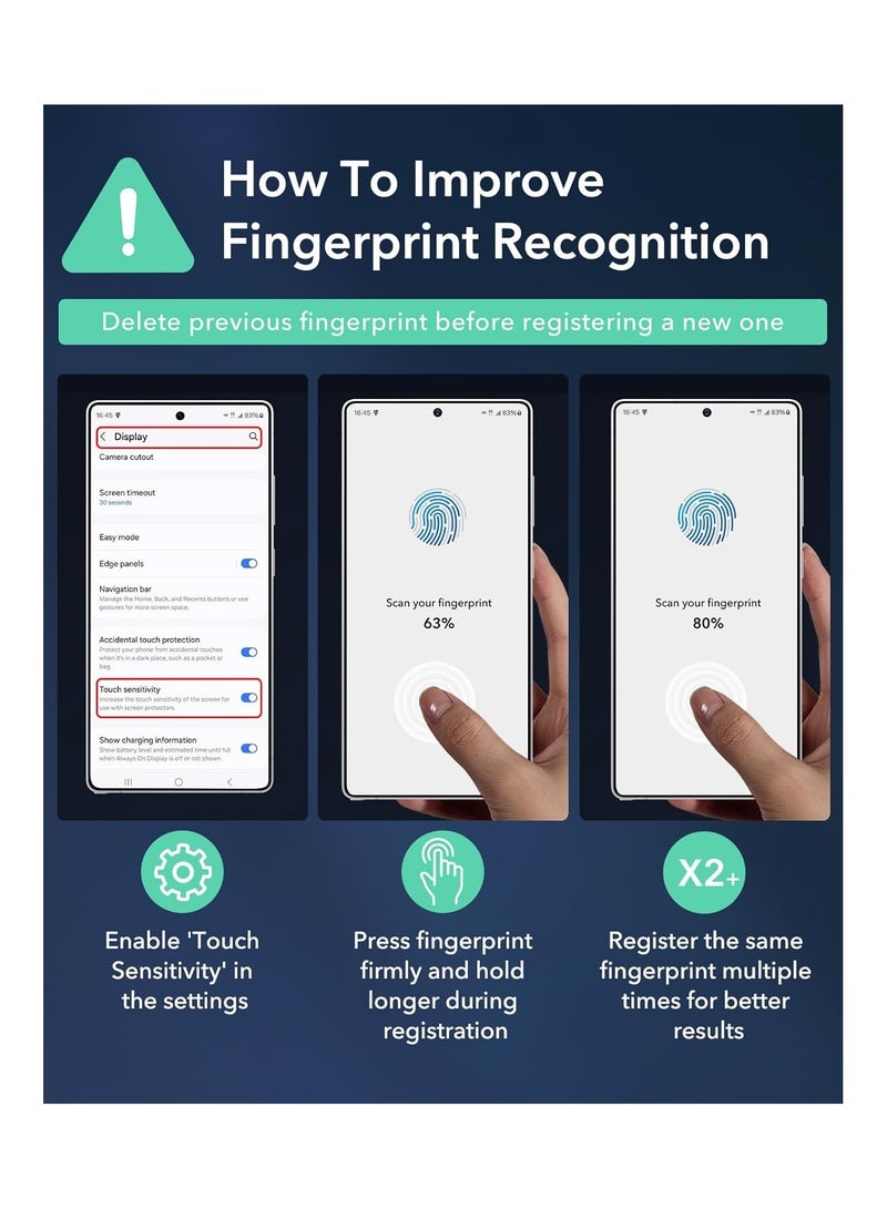ESR Samsung Galaxy S25 Ultra Privacy Screen Protector, 9H+ Hardness Tempered Glass with Easy Installation, Auto Dust-Elimination Tool for Galaxy S25 Ultra [6.9”], Anti-Spy pack of 1 clear - Image 3
