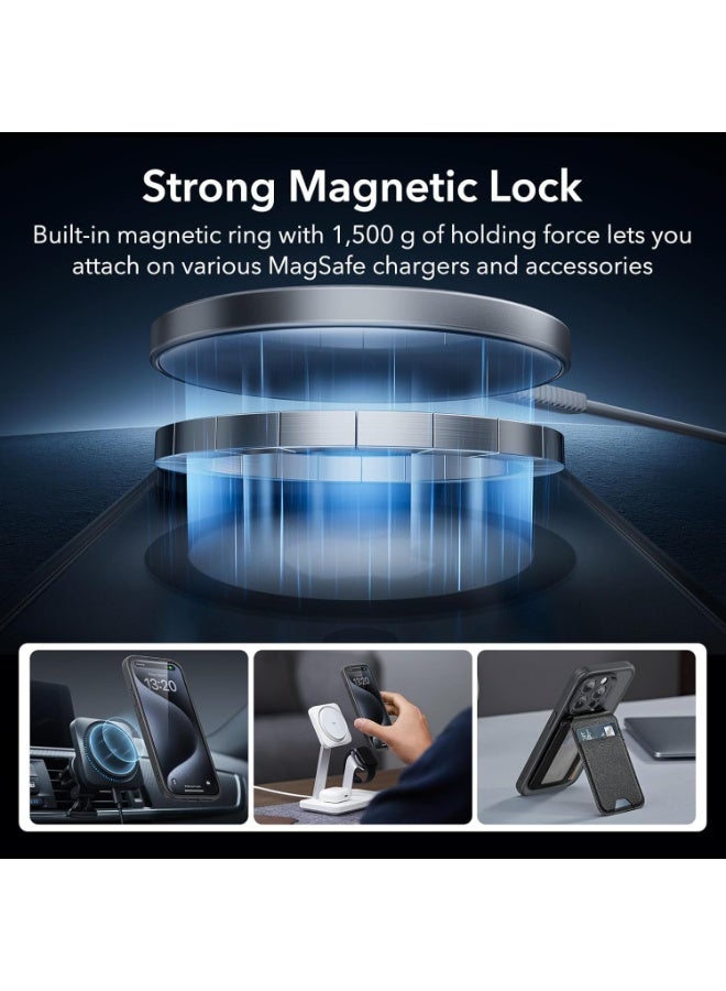 ESR Classic Pro Case (HaloLock) Set, Compatible With iPhone 15 Pro (Case, Screen Protector And 4 Swappable Buttons) – MagSafe Compatible – 360° Complete Protection - Frosted Black - Image 5