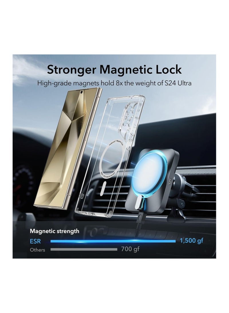 ESR ESR Classic Hybrid Case (HaloLock), Compatible with Samsung Galaxy S24 Ultra, Clear Clear  - Image 3