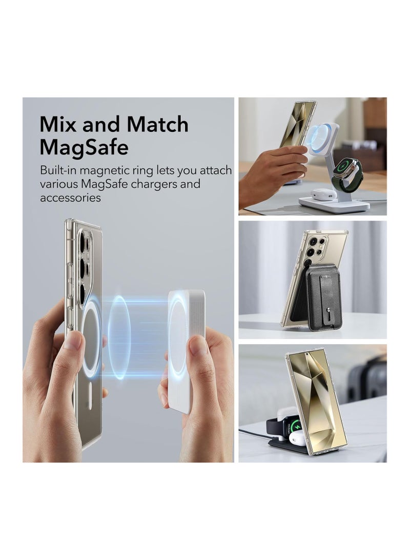 ESR ESR Classic Hybrid Case (HaloLock), Compatible with Samsung Galaxy S24 Ultra, Clear Clear  - Image 4