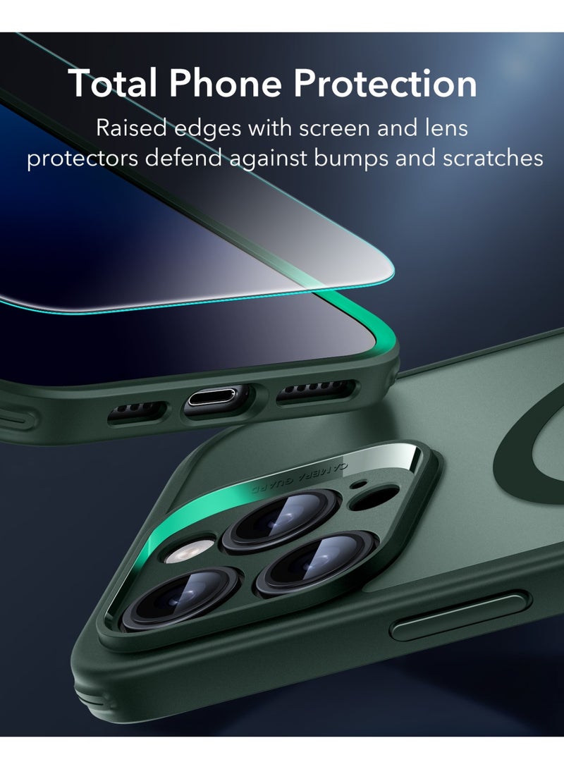 ESR Classic Pro Case (HaloLock) Set, Compatible With iPhone 16 Pro Max (Case, Screen Protector And 4 Swappable Buttons) – MagSafe Compatible – 360° Complete Protection - Dark Green - Image 5