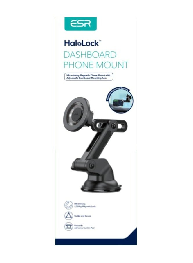 ESR HaloLock Dashboard Phone Mount, Compatible with MagSafe Car Mount, Windshield Car Mount Compatible with iPhone 15/14/13/12 Series, Charging Not Supported, Black Black  - Image 4
