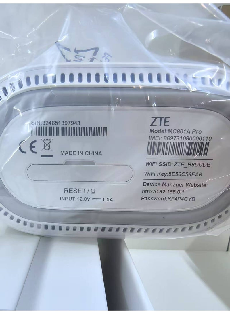 زد تي اي راوتر MC801A PRO 5G WIFI 6 "يدعم جميع بطاقات SIM" أبيض  - Image 4