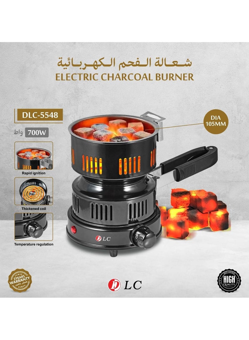 DLC Electric Charcoal Burner 700W – Fast Ignition, Temperature Control, Compact Size DIA 105mm 5548 black - Image 1