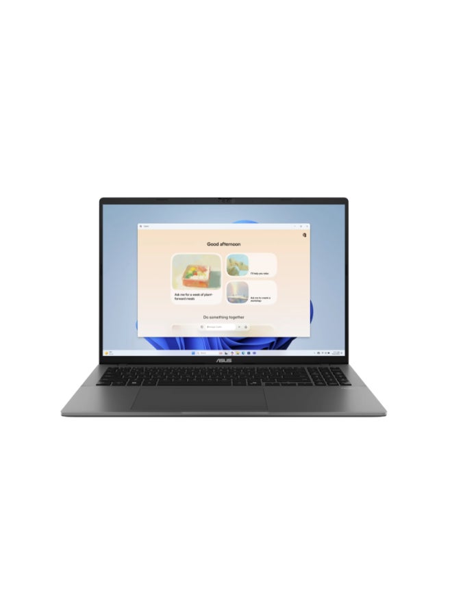 ASUS Vivobook S16 Laptop With 16 Inch 2.5K WQXGA (2560x1600) Display,Snapdragon  X  X1 26 100 Processor/16GB RAM DDR5/1TB SSD/Qualcomm Adreno Graphics/ English/Arabic Matte Gray  - Image 1