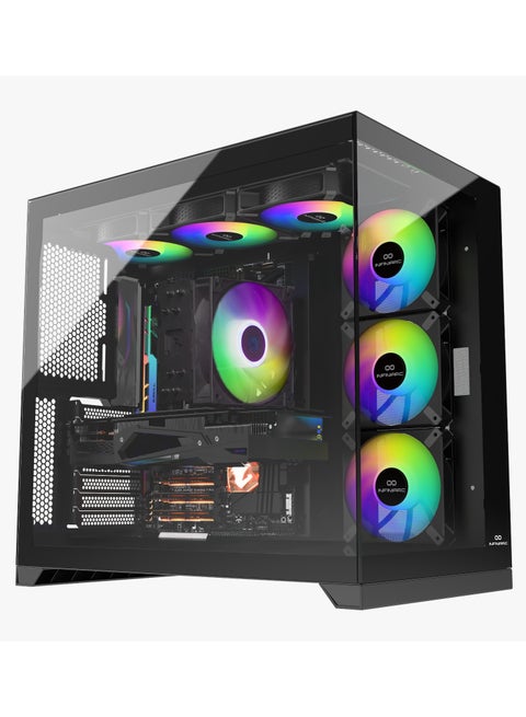 Cube Pro PC With Intel Core i5-14400F Processor/12GB Nvidia GeForce RTX 3060 Graphics/16GB DDR5 RAM/1TB SSD/ Black