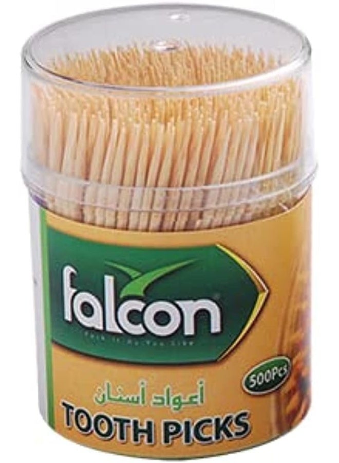 فالكون 500 قطعة من أعواد الأسنان المصنوعة من الخيزران الطبيعية - Image 1