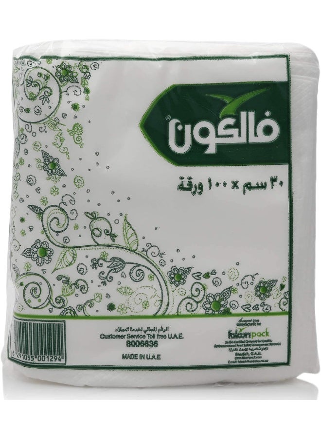 فالكون 100-Piece Napkin Paper White White  - Image 2