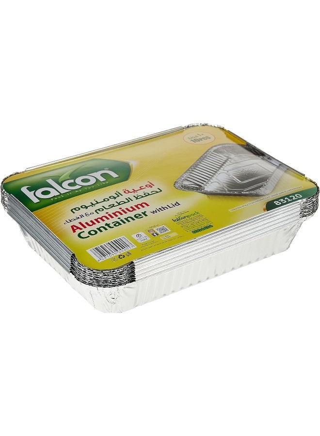 فالكون 10-Piece Aluminium Container With Lid Silver Silver  - Image 1