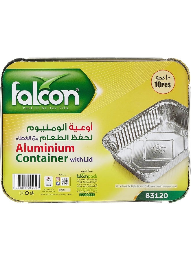 فالكون 10-Piece Aluminium Container With Lid Silver Silver  - Image 4