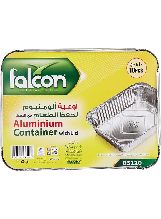 فالكون 10-Piece Aluminium Container With Lid Silver Silver  - Image 2