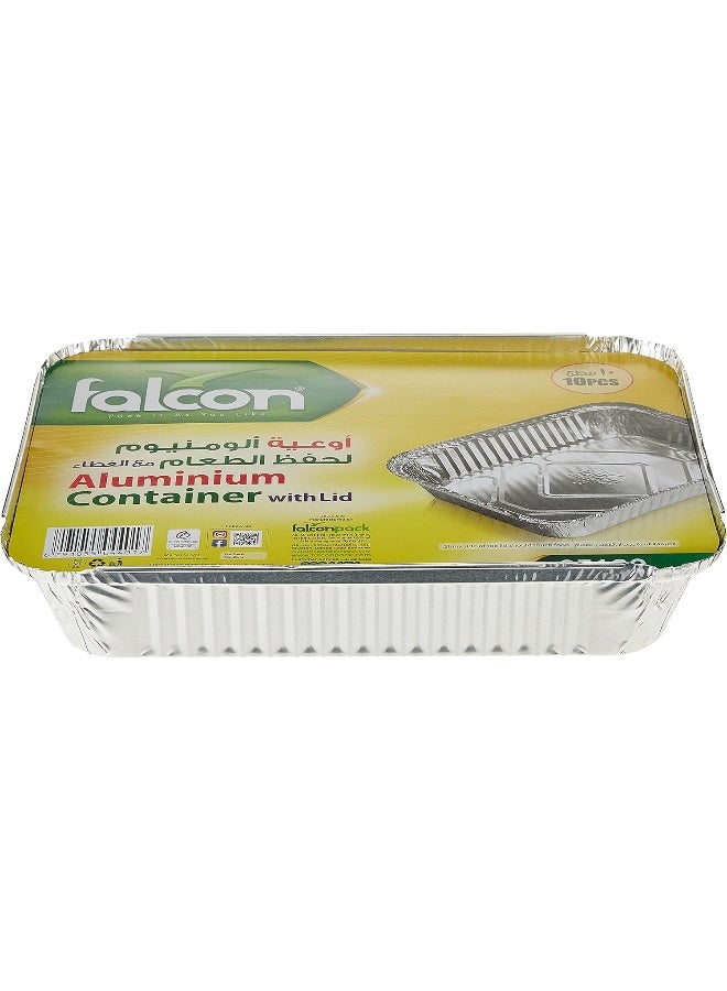 فالكون 10-Piece Aluminium Container With Lid Silver Silver  - Image 3
