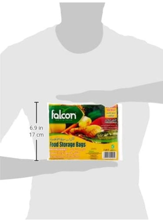 Falconpack 50-Piece Pack Food Storage Bags Clear 20X46cm Clear 20X46cm - Image 3