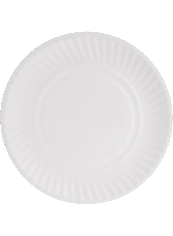 فالكون عبوة من 100 قطعة أطباق ورقية 9 بوصة بيضاء - Image 2