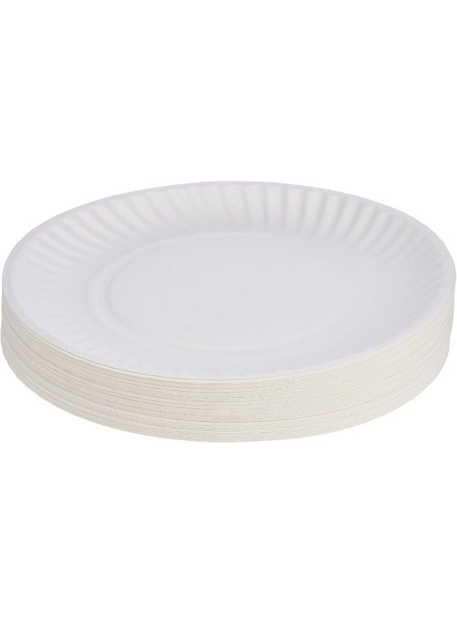 فالكون عبوة من 100 قطعة أطباق ورقية 9 بوصة بيضاء - Image 1