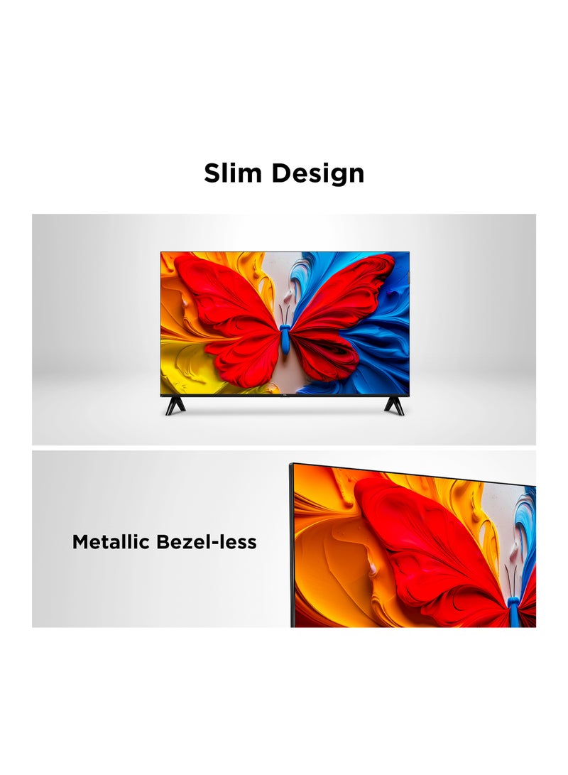 TCL Television 43 Inch Smart TV QLED HDR 10 Google TV, Dolby Audio, Google Cast, Multiple Viewing Mode with Metallic Bezel-less Slim Design, 43S5K (2025 Model) 43S5K black