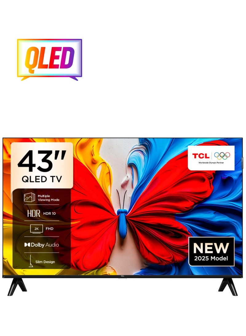TCL 43-Inch Smart TV QLED HDR 10 Google TV, Dolby Audio, Game Mode, Multiple Eye Care with Slim Design, 60Hz, (2025 Model), 1 Year Warranty - 43S5K Black - Image 1