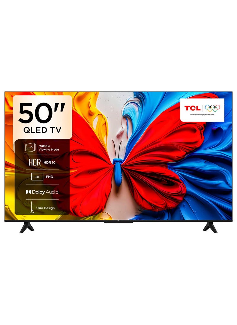 TCL 50 Inch Smart TV QLED HDR 10 Google TV, 60Hz, Dolby Audio, Game Mode, Multiple Eye Care with Slim Design, (2025 Model), 2 Year Warranty - 50S5K Black - Image 1