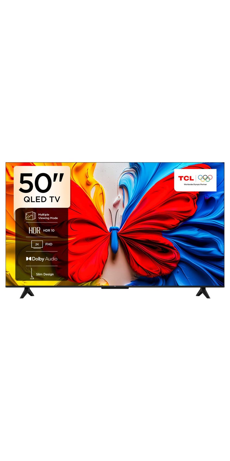 تي سي إل تلفزيون TCL 50S5K الذكي مقاس 50 بوصة QLED HDR 10 Google TV، صوت Dolby، وضع الألعاب، رعاية العين المتعددة بتصميم نحيف (موديل 2025) 50S5K - Image 1