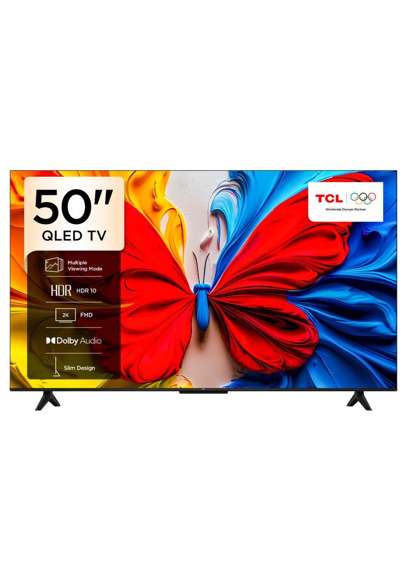 تي سي إل تلفزيون TCL 50S5K الذكي مقاس 50 بوصة QLED HDR 10 Google TV، صوت Dolby، وضع الألعاب، رعاية العين المتعددة بتصميم نحيف (موديل 2025) 50S5K - Image 1