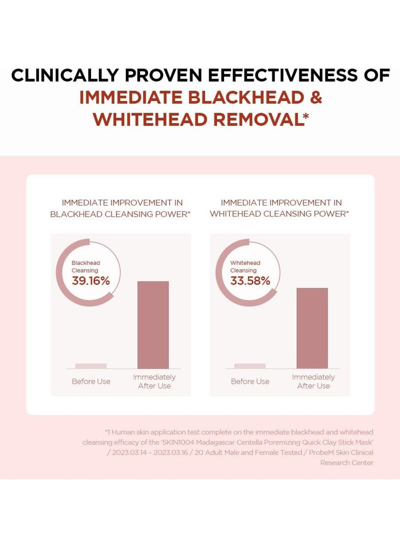 سكين1004 قناع طين سريع على شكل قلم من ماداغاسكار سنتيلا لتقليص المسام - Image 5