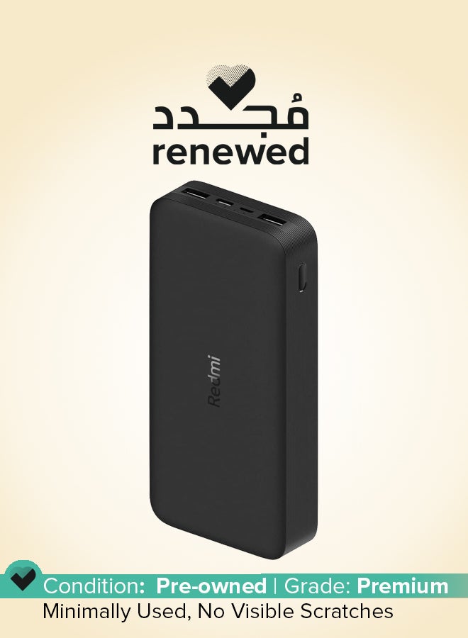 Xiaomi Renewed - Redmi Power Bank Fast Charge 18W Dual Port With Micro-USB And USB-C Input - Black - Image 1