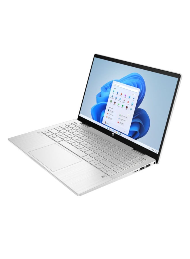 Pavilion x360  Laptop With 14-Inch Full HD(1920X1080) Display,Intel Core i5-1235U Processor/8GB RAM DDR5/512GB SSD/Intel Iris Xe Graphics/Windows 11/ Silver