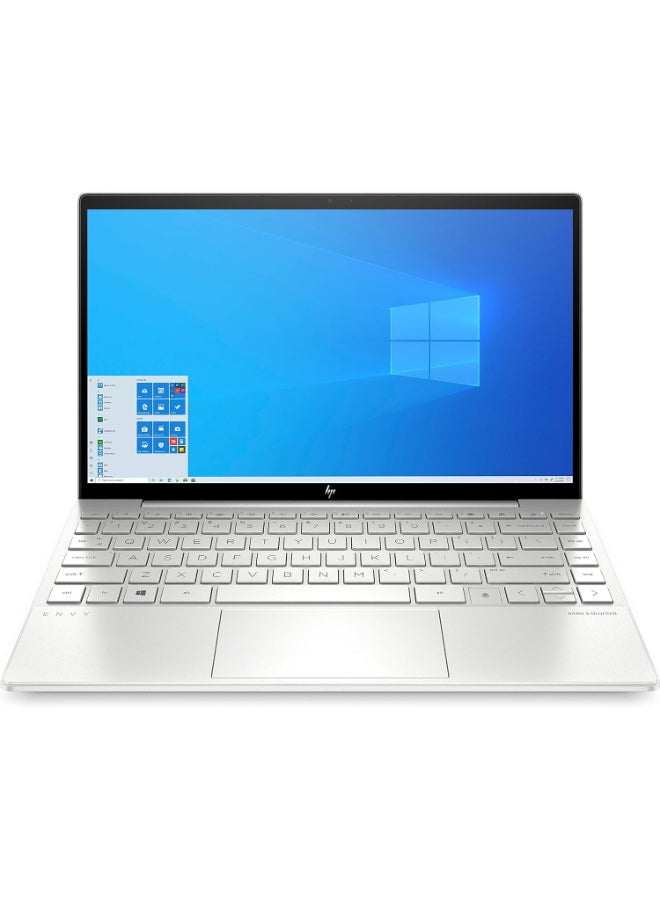 HP Envy Laptop With 13.3 Inch Full HD(1920X1080) Display, Intel Core i5-1135G7 Processor/8GB RAM DDR5/512GB SSD/Intel Iris Xe Graphics/Windows 10 Home/ English/Arabic Silver  - Image 1