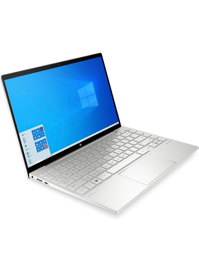 HP Envy Laptop With 13.3 Inch Full HD(1920X1080) Display, Intel Core i5-1135G7 Processor/8GB RAM DDR5/512GB SSD/Intel Iris Xe Graphics/Windows 10 Home/ English/Arabic Silver  - Image 2
