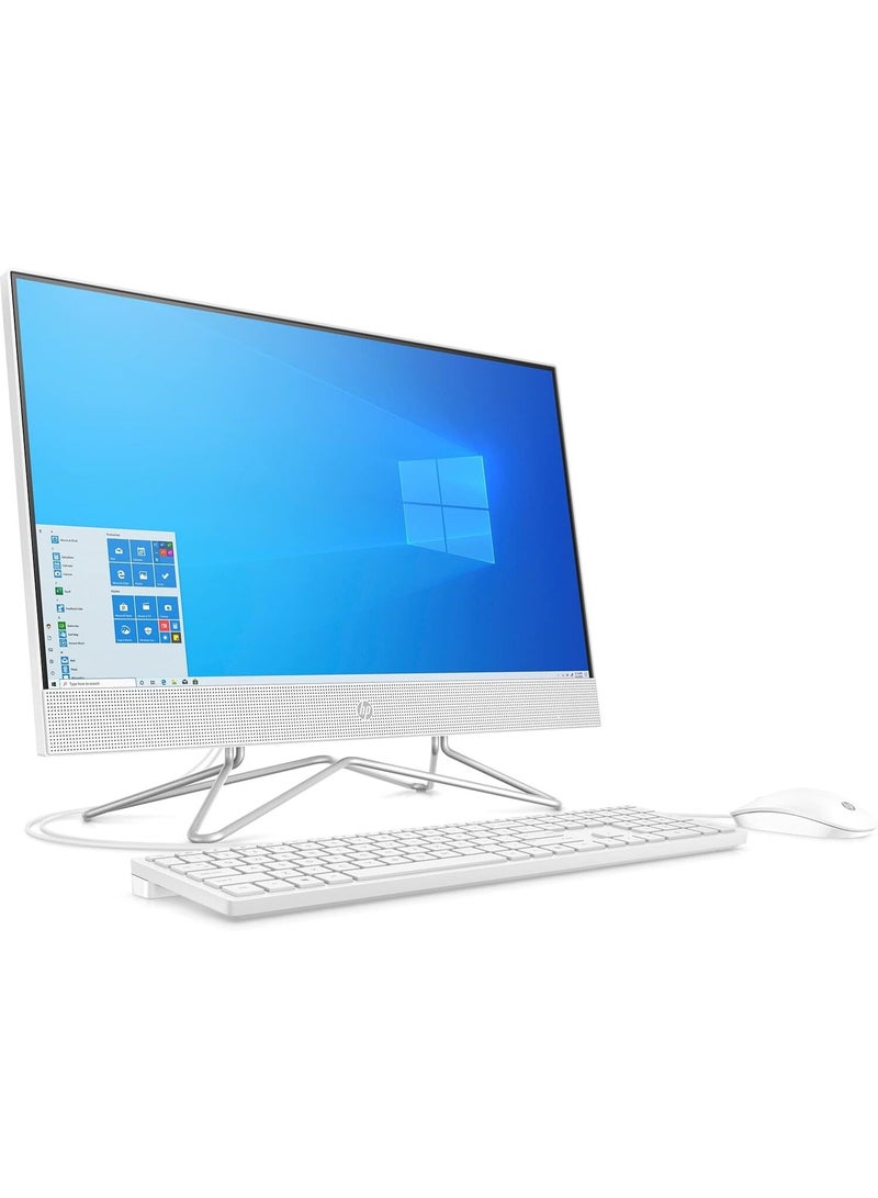 HP All-in-One Desktop With 21.5 Inch Fulld(1920x1080) Display,Intel Core i3-1005G1 Processor/512GB SSD/8GB RAM DDR5/Windows10/‎‎Intel UHD 620 Graphics/ English/Arabic White  - Image 4