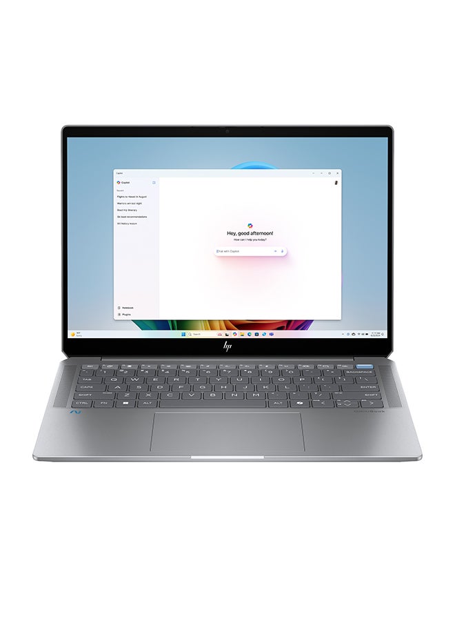 HP OmniBook Ultra Laptop With 14 Inch 2.2K Display Touch screen, AMD Ryzen AI 9 HX-375 Processor/32GB RAM DDR5/1TB SSD/AMD Radeon 890M Graphics/Windows 11 Home/ English/Arabic Meteor Silver  - Image 1