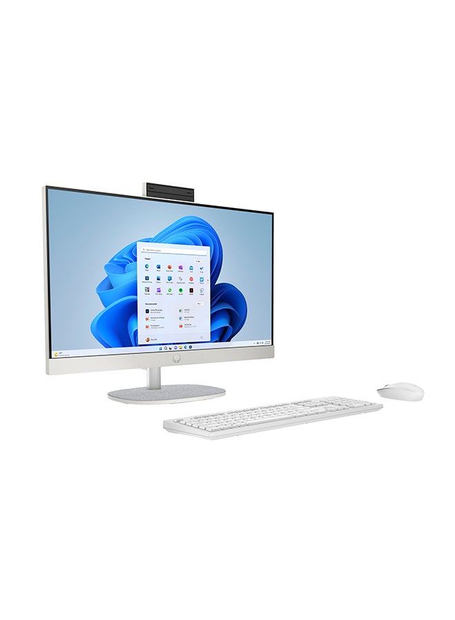 HP 23.8 inch All-in-One With 23.8 Inch Full HD(1920x1080) Touch screen Display,Intel Core Ultra 7-155U Processor/32GB RAM DDR5/512GB SSD/Intel Iris Xe Graphics/Windows 11 Home/ English/Arabic Shell White  - Image 3