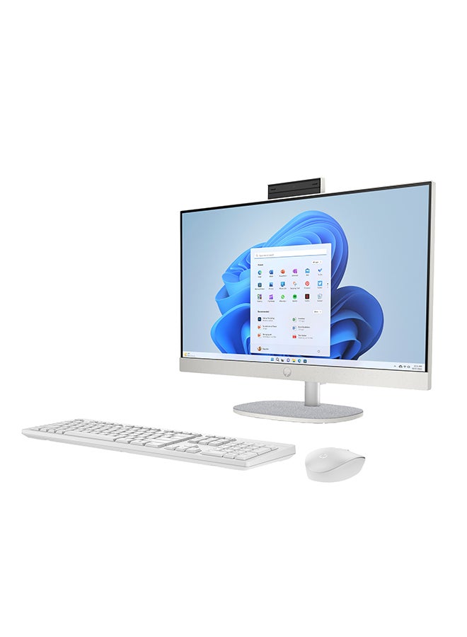 HP 23.8 inch All-in-One With 23.8 Inch Full HD(1920x1080) Touch screen Display,Intel Core Ultra 7-155U Processor/32GB RAM DDR5/512GB SSD/Intel Iris Xe Graphics/Windows 11 Home/ English/Arabic Shell White  - Image 4