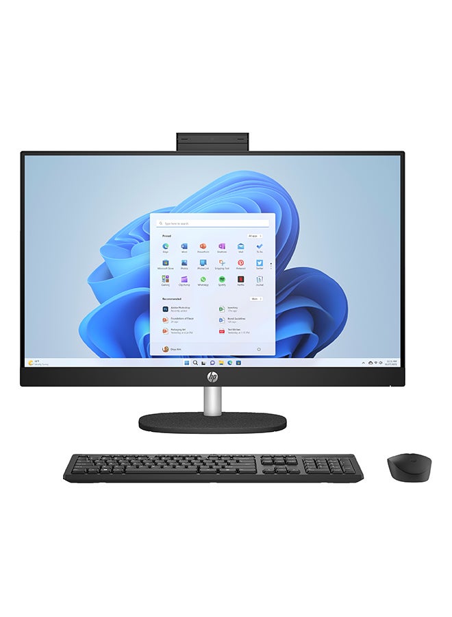 HP 27 inch All-in-One PC With 27 Full HD(1920x1080) Touch screen Display, Intel Core Ultra 7 155U Processor/32GB RAM DDR5/1TB SSD/Intel Iris Xe Graphics/Windows 11 Home/ English/Arabic Jet Black  - Image 1