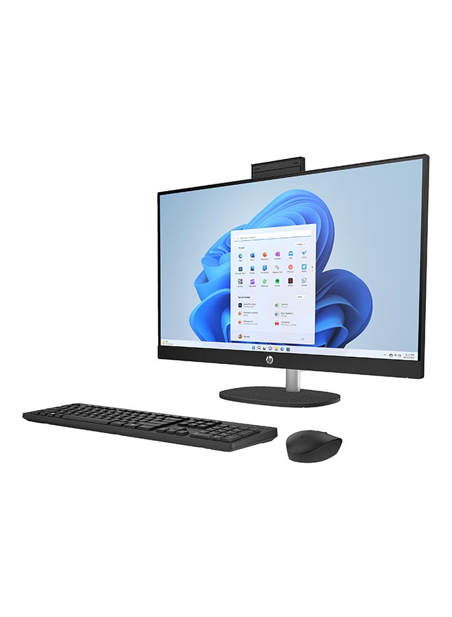 HP 27 inch All-in-One PC With 27 Full HD(1920x1080) Touch screen Display, Intel Core Ultra 7 155U Processor/32GB RAM DDR5/1TB SSD/Intel Iris Xe Graphics/Windows 11 Home/ English/Arabic Jet Black  - Image 2