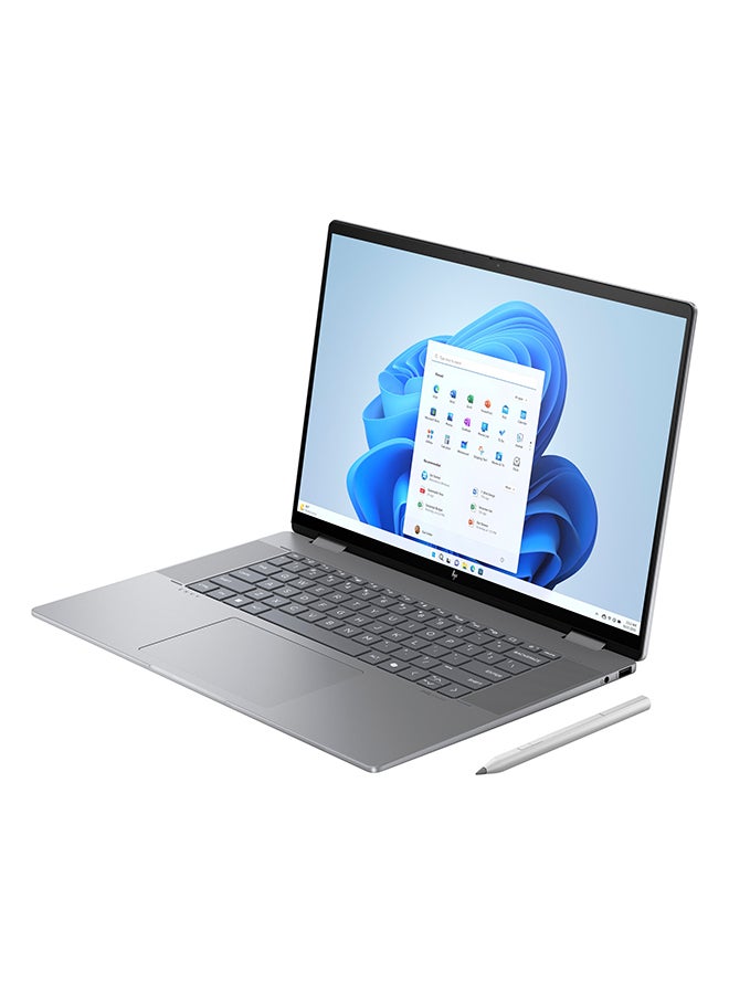 Envy x360 2-in-1 Laptop With 16 Inch 3K (2880x1800) Display Touch screen, AMD Ryzen 7 8840HS Processor/16GB RAM DDR5/1TB SSD/AMD Radeon Graphics/Windows 11 Home/ English/Arabic Meteor Silver
