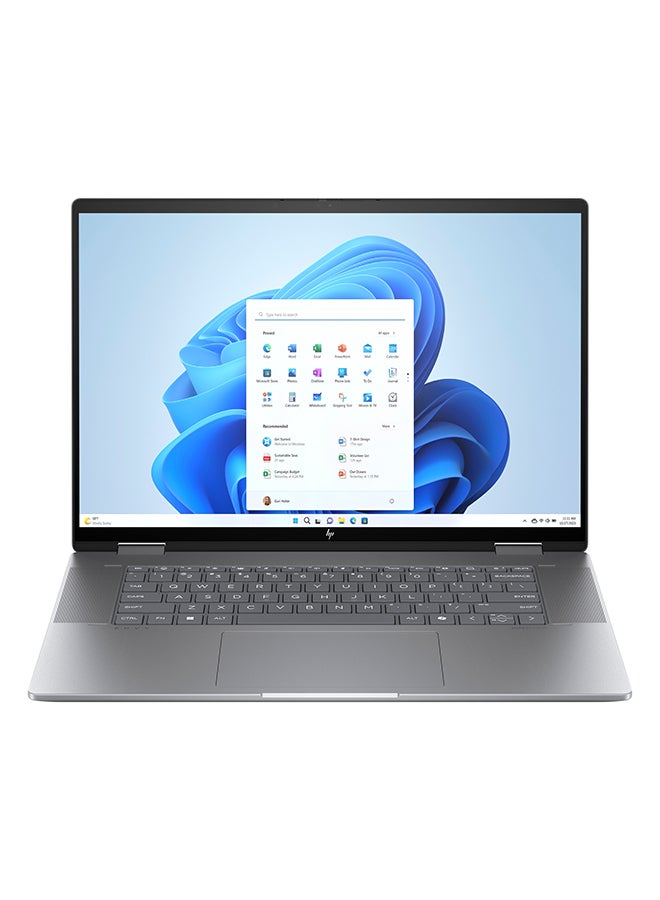 Envy x360 2-in-1 Laptop With 16 Inch 3K(2880x1800) Display Touch screen, AMD Ryzen 7 8840HS Processor/16GB RAM DDR5/512GB SSD/AMD Radeon Graphics/Windows 11 Home/ English/Arabic Meteor Silver