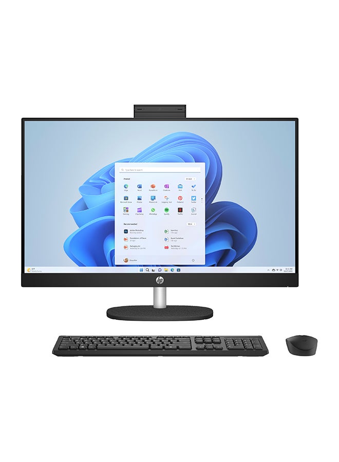 HP 27 inch All-in-One  27 Full HD(1920X1080) Display,Intel Core Ultra 7 155U Processor/16GB RAM DDR5/1TB SSD/Windows 11 Home/Intel Iris Xe Graphics/ English/Arabic Jet Black  - Image 1