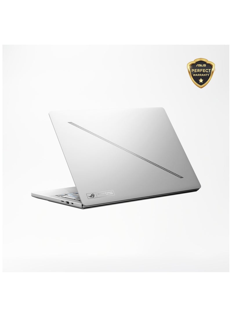 ASUS ASUS ROG Zephyrus G14 GA403WR AMD Ryzen AI 9 HX 370 12-Cores, RTX 5070Ti 12GB, 32GB LPDDR5X 8000MHz, 1TB NVMe SSD, 14″ OLED 3K 120Hz , Win 11 Home, 1 Year Perfect Warranty English/Arabic Platinum White  - Image 4