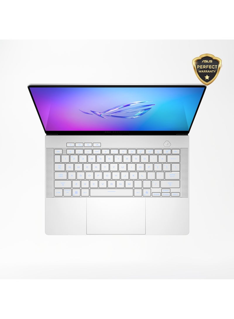 ASUS ASUS ROG Zephyrus G14 GA403WR AMD Ryzen AI 9 HX 370 12-Cores, RTX 5070Ti 12GB, 32GB LPDDR5X 8000MHz, 1TB NVMe SSD, 14″ OLED 3K 120Hz , Win 11 Home, 1 Year Perfect Warranty English/Arabic Platinum White  - Image 2